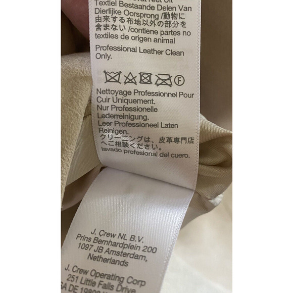 Madewell Jacket Women Size 10 Beige Suede Moto Zip Up Crop 90s NWT FLAW NO887 - Picture 4 of 16